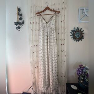 O'Neill Cream and Gray Patterned Maxi Dress
